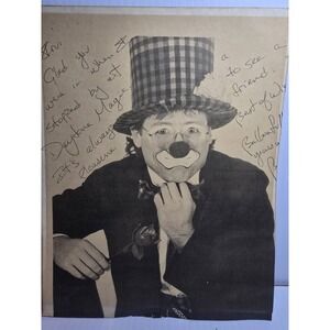 Unknown Clown Photo, Daytona Magic Shop, Signed History